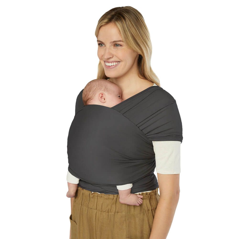 ergobaby Aura Baby Wrap Sustainable Knit - Soft Black image 0