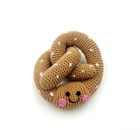 Pebble Friendly Pretzel Rattle image 0