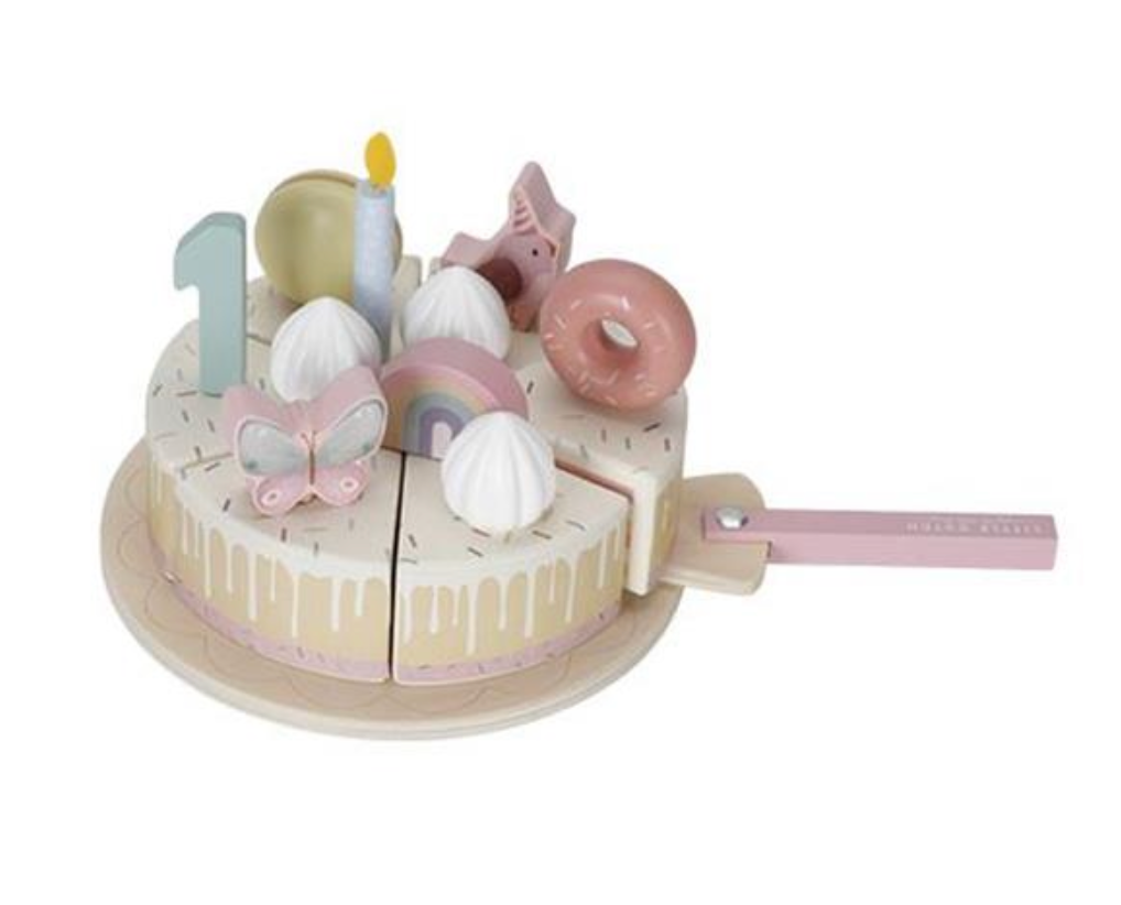 Little Dutch Wooden Birthday Cake Pink image 3