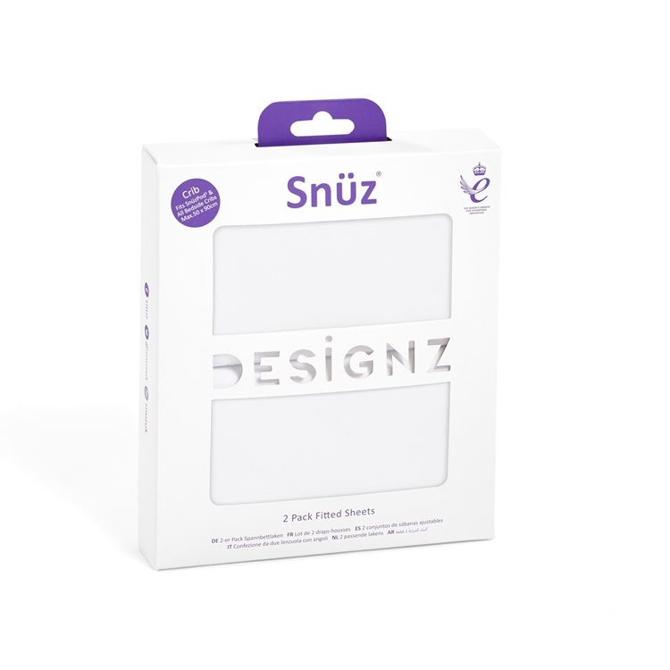 Snüz SnuzPod4 2 Pack Fitted Crib Sheets - White image 1