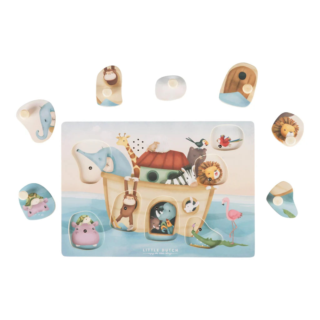 Little Dutch Wooden Sound Puzzle - Noah’s Ark image 0