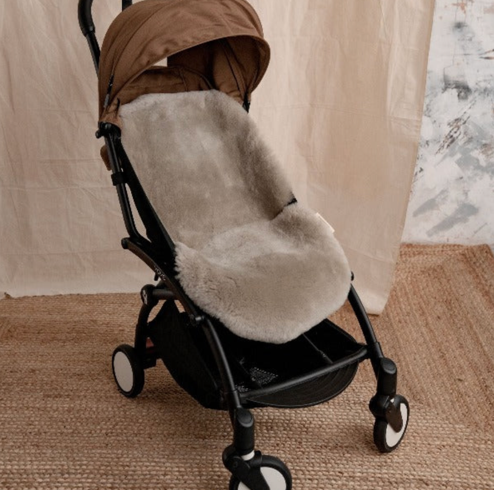 Baa Baby Sheepskin Pram Style Liner | Latte Shorn Hair image 1