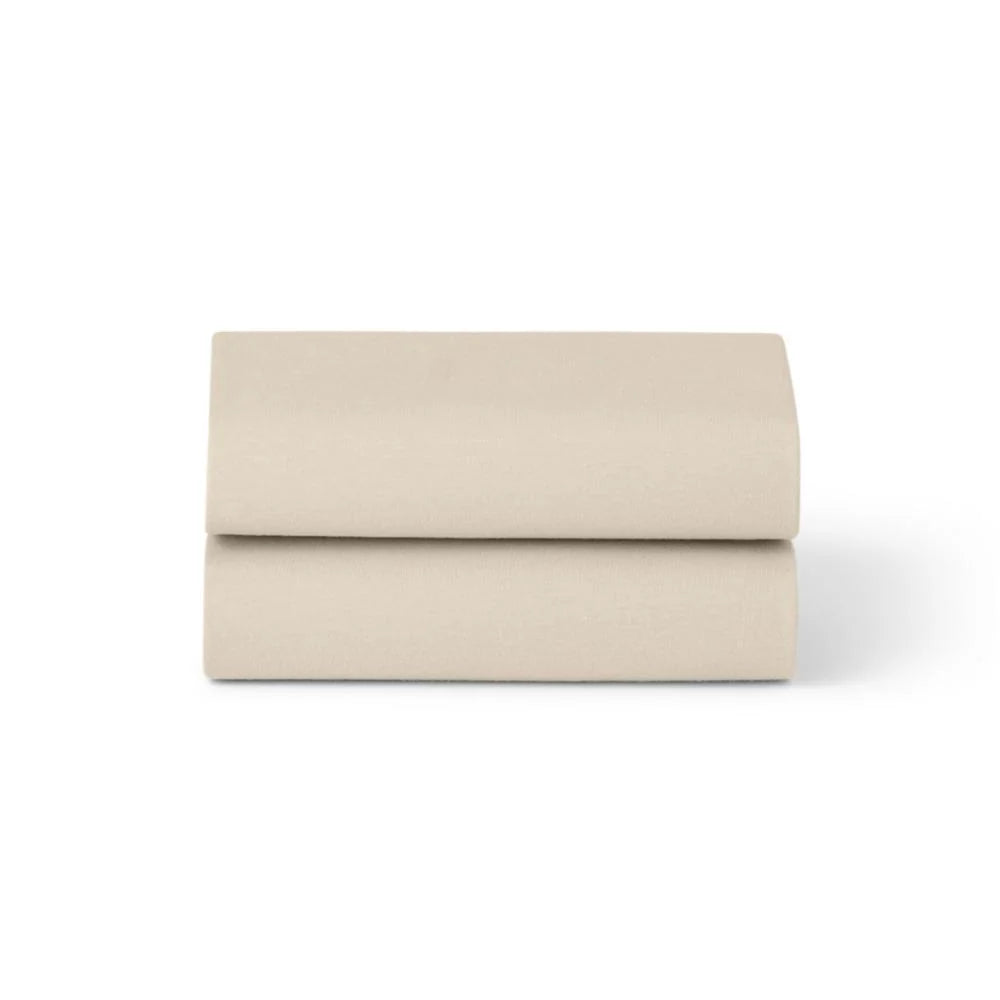 Snüz 2 Pack Crib Fitted Sheets - Sand