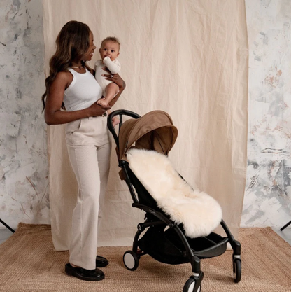 Baa Baby Sheepskin Pram Style Liner | Milk Long Hair image 2