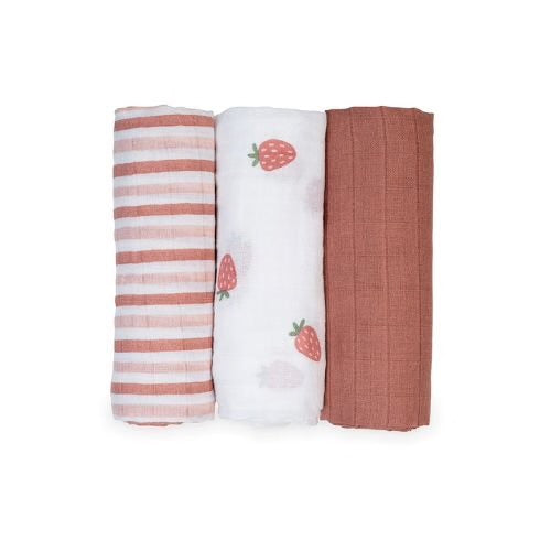 Lulujo Cotton Muslin Receiving Blankets - 3 Pack image 7