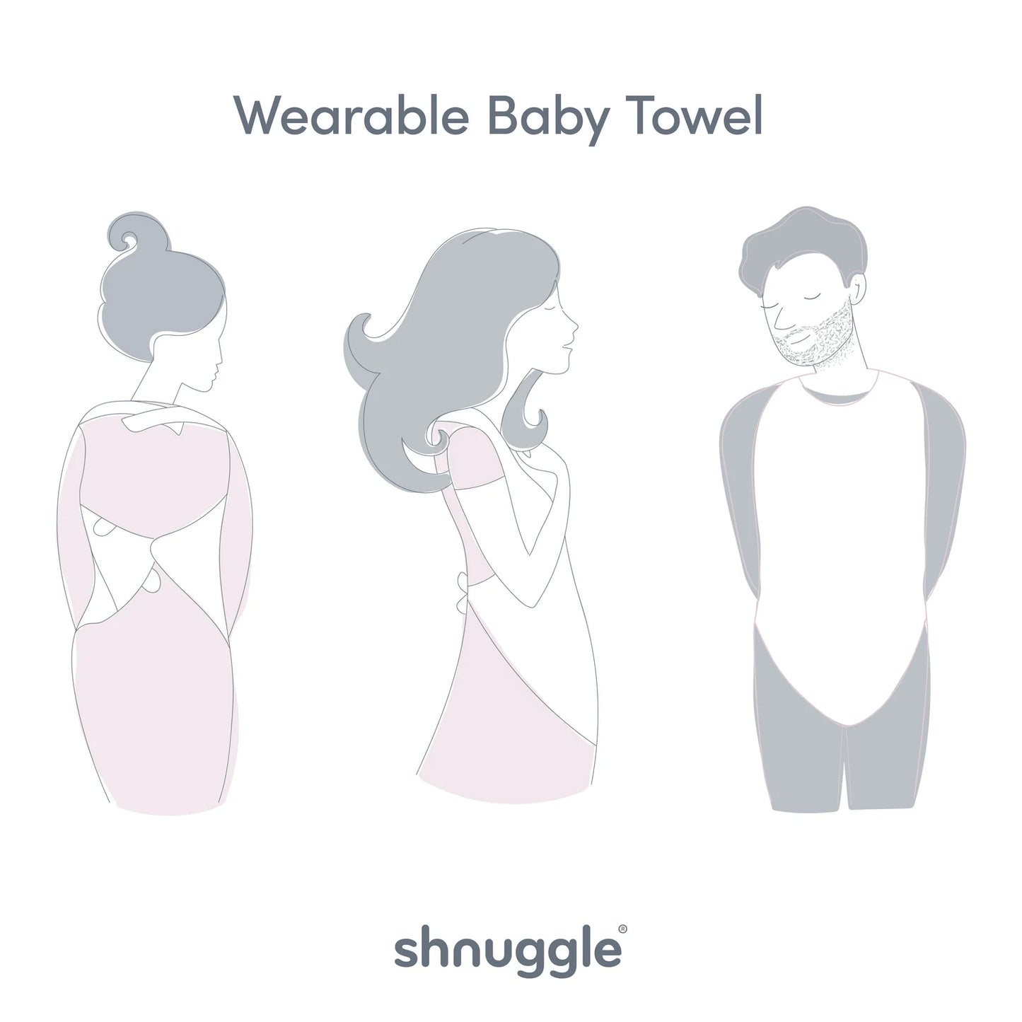 Shnuggle Wearable Baby Bath Towel image 2