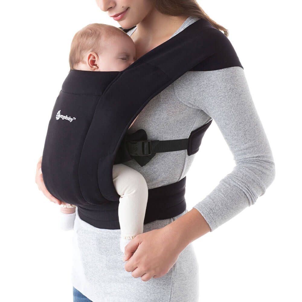 ergobaby Embrace Newborn Carrier Soft Knit Pure Black image 0