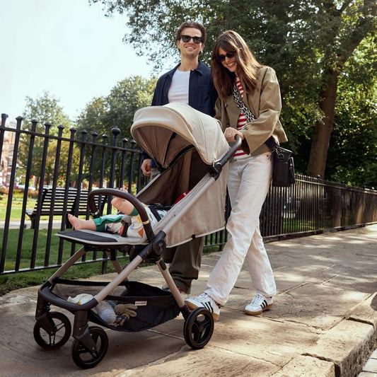 Bababing Auto Fold Compact Stroller - Almond