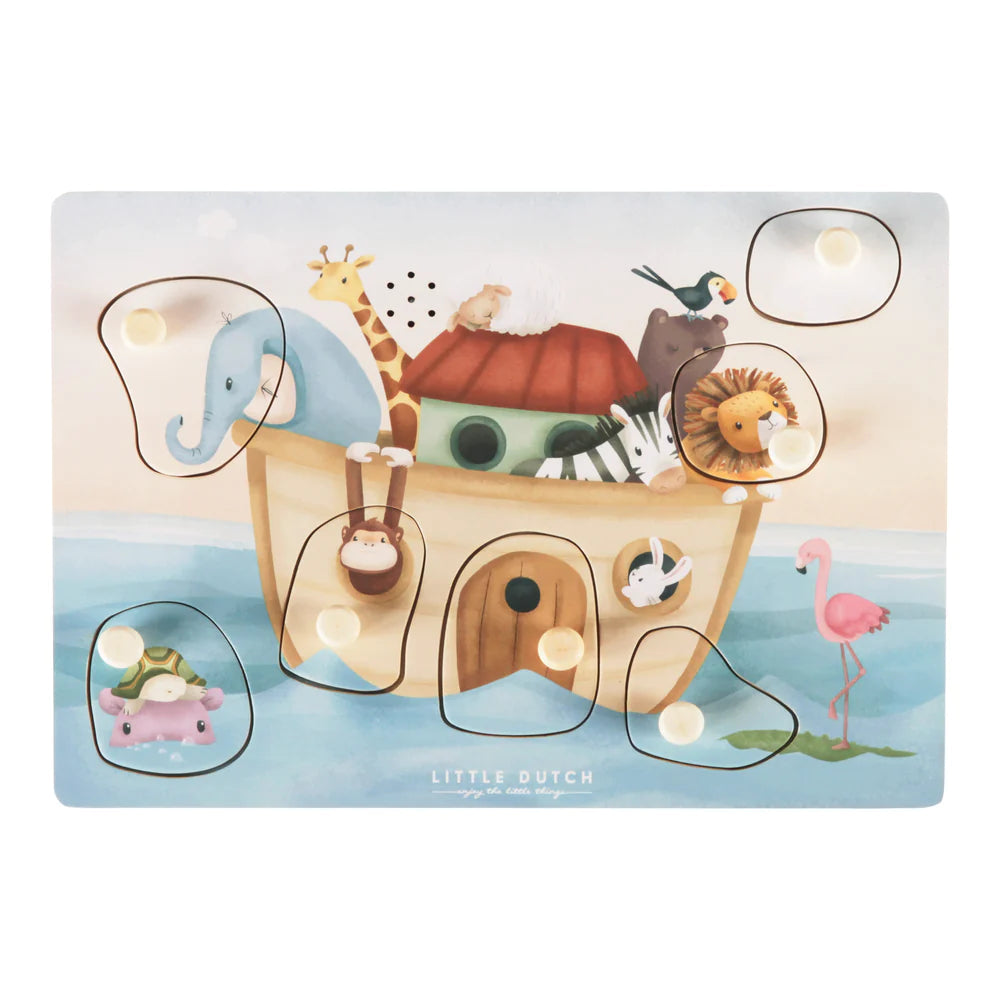 Little Dutch Wooden Sound Puzzle - Noah’s Ark image 1