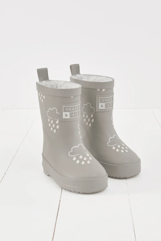 Grass & Air Colour Changing Wellies Geothermal Grey image 0