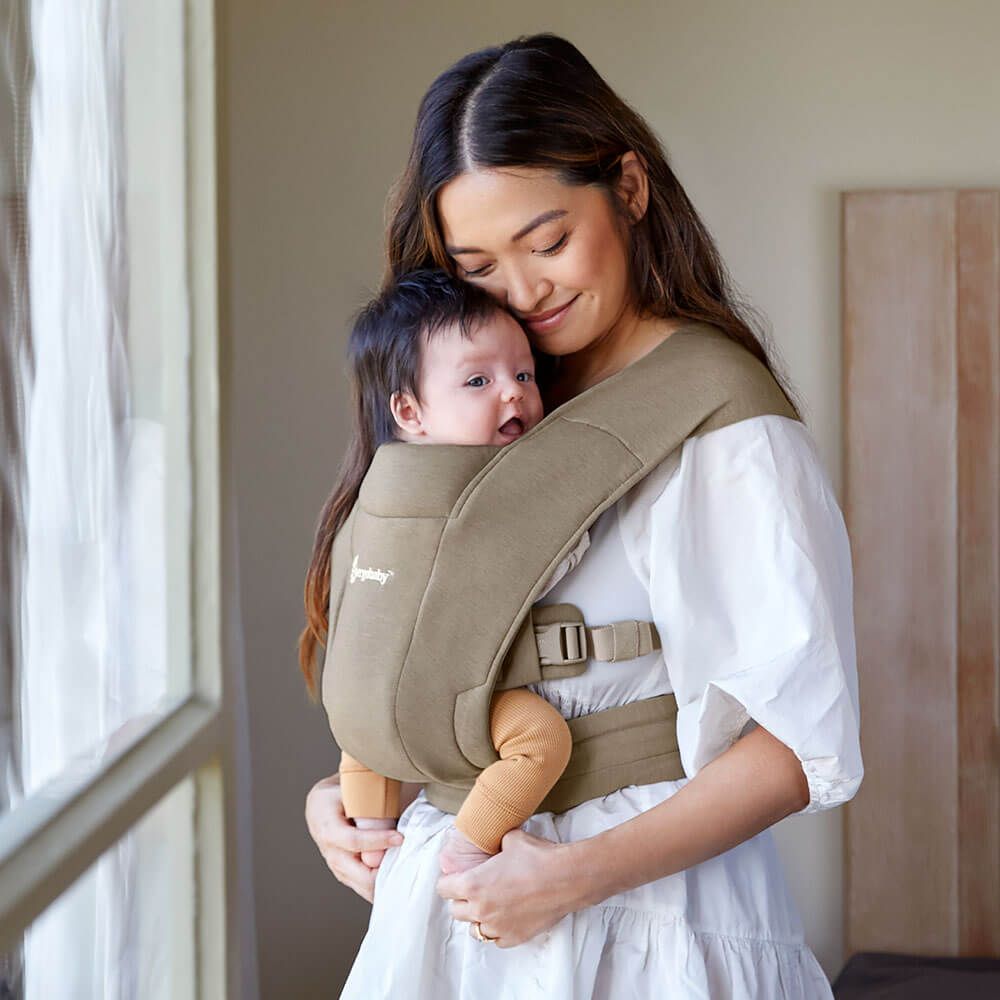 ergobaby Embrace Newborn Carrier Soft Knit Soft Olive image 0