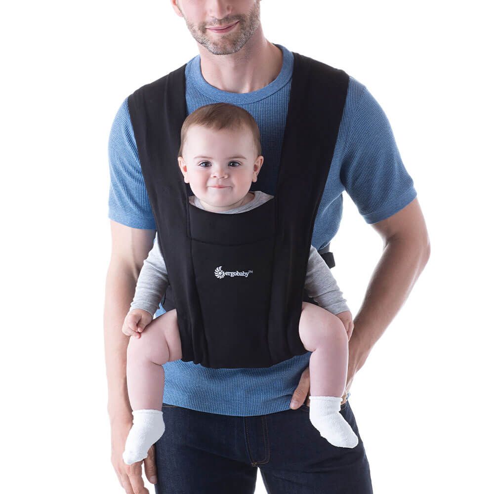 ergobaby Embrace Newborn Carrier Soft Knit Pure Black image 2