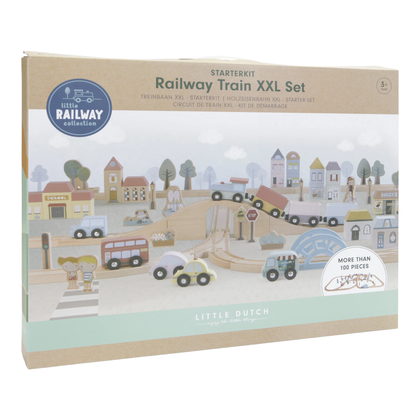 Little Dutch Railway Train Set XL Starter Set image 1