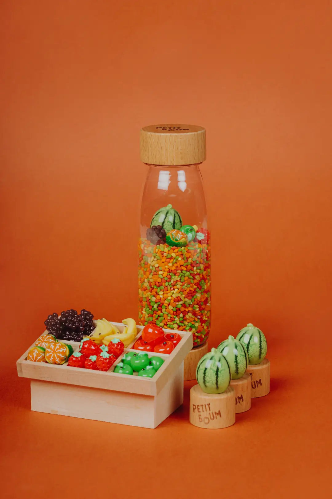 Petit Boum Sensory Bottle Learn Fruits image 1