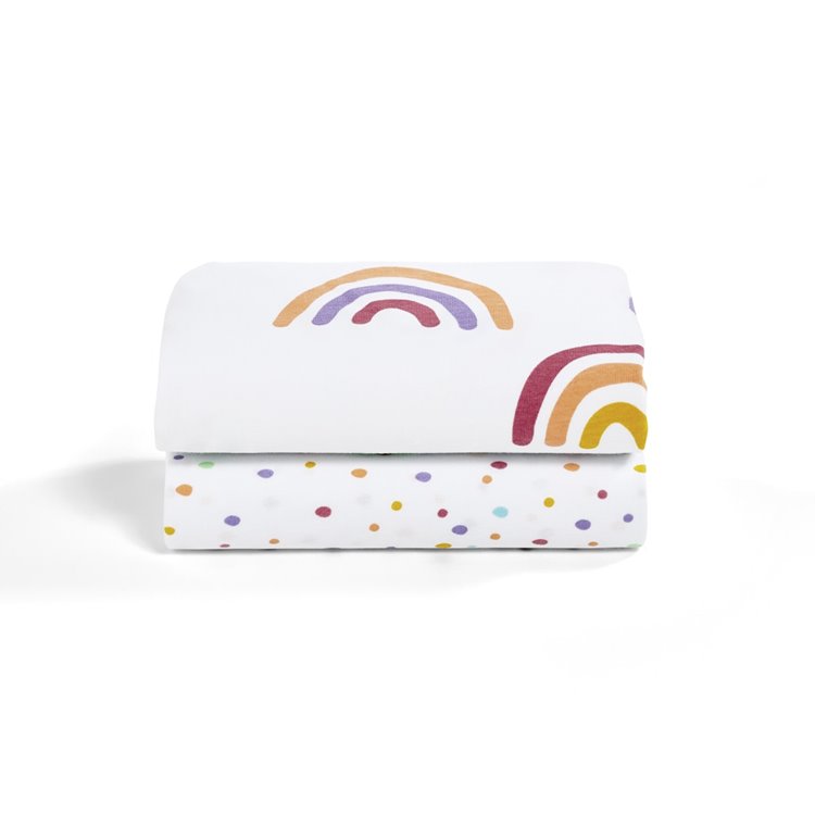 Snüz SnuzPod4 2 Pack Fitted Crib Sheets - Colour Rainbow image 2