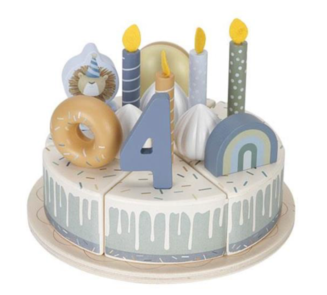 Little Dutch Wooden Birthday Cake Blue image 0