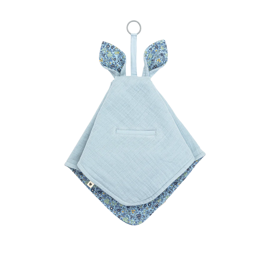 BIBS x LIBERTY Cuddle Cloth Kangaroo Chamomile Lawn - Baby Blue image 0