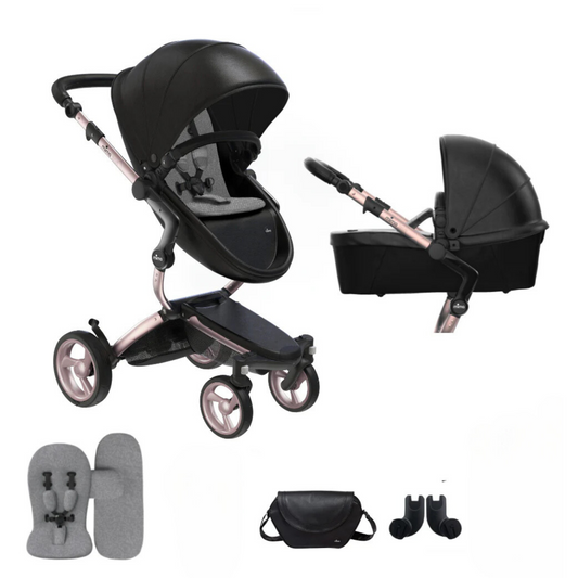 Mima Xari Black/Rose Gold Pushchair Bundle - EX DISPLAY image 0