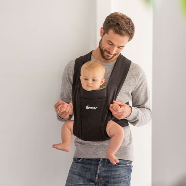 ergobaby Embrace Newborn Carrier Soft Knit Pure Black image 1