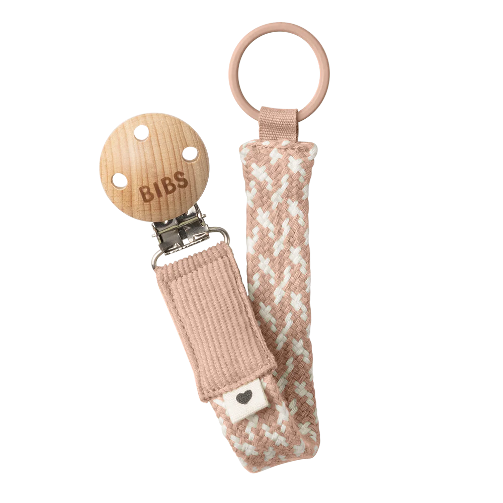 BIBS Pacifier Clip - Blush/Ivory image 0