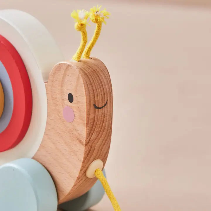 Just Bee Kids Wooden Pull Along Snail image 3