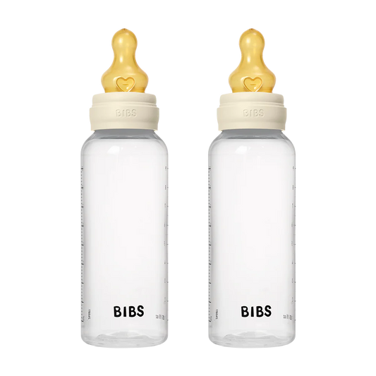 BIBS Baby BPA-Free PP Bottle Set 270ml 2 Pack Latex - Ivory