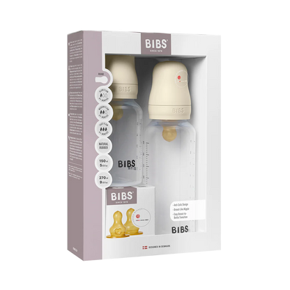 BIBS Baby Bottle Grow and Flow set 150ml/270ml Latex - Ivory