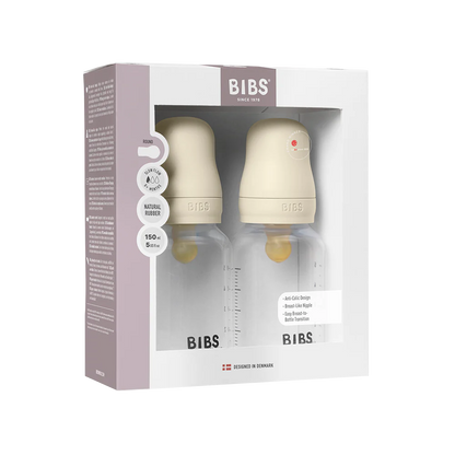 BIBS Baby BPA-Free PP Bottle Set 150ml 2 Pack Latex - Ivory