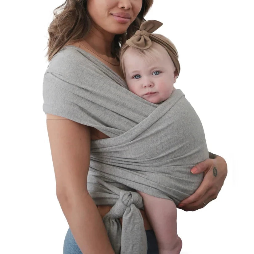 Mushie Baby Wrap Carrier - Grey