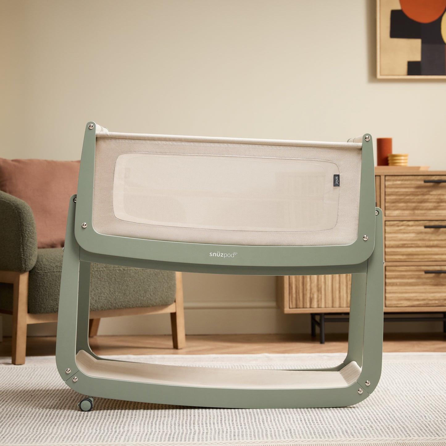 Snüz SnuzPod5 Bedside Crib - Sage