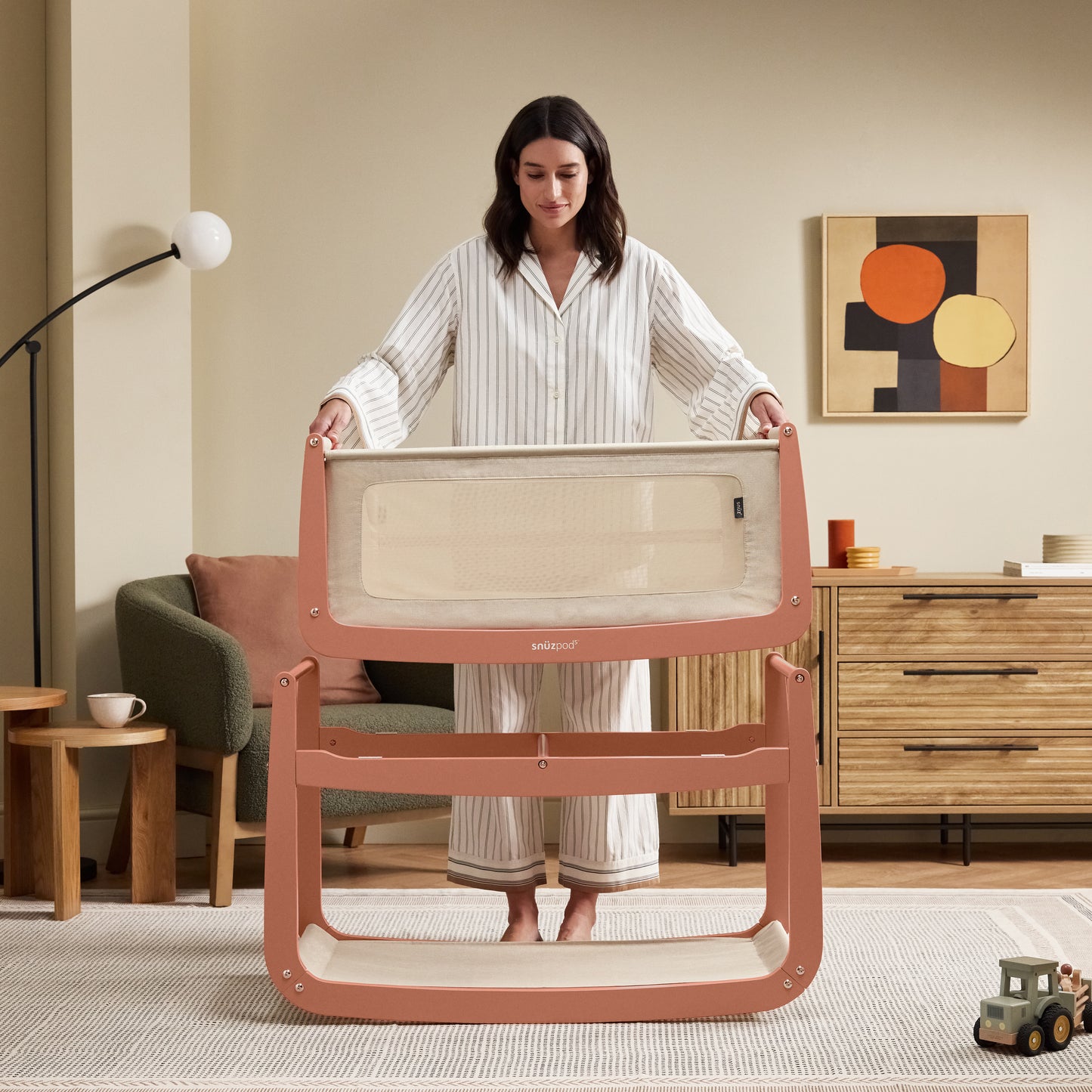 Snüz SnuzPod5 Bedside Crib - Terracotta