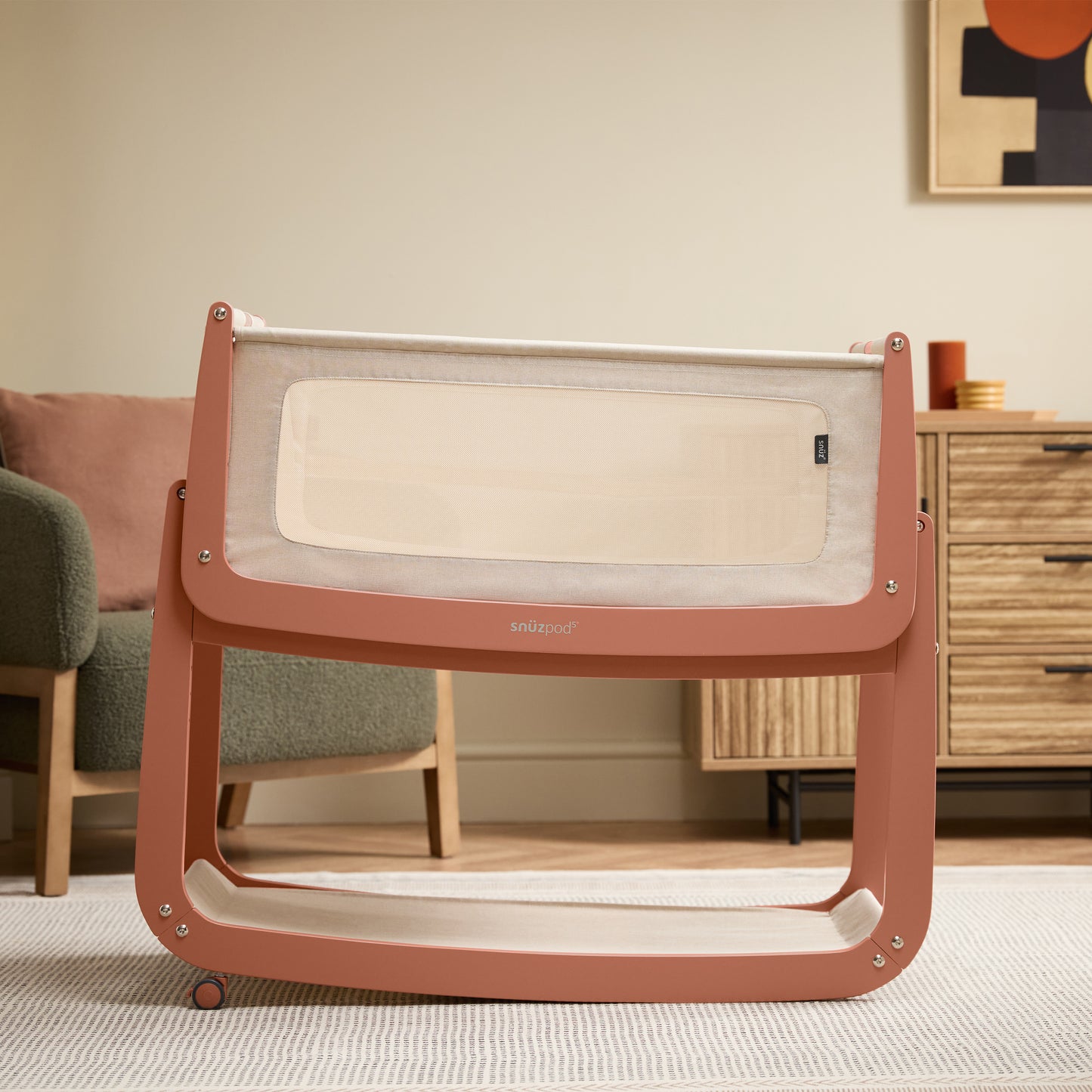 Snüz SnuzPod5 Bedside Crib - Terracotta