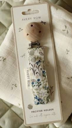 Avery Row Pacifier Holder - Riverbank