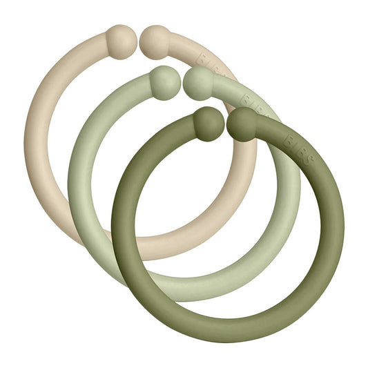 Bibs Linking Loops - Vanilla/Sage/Olive