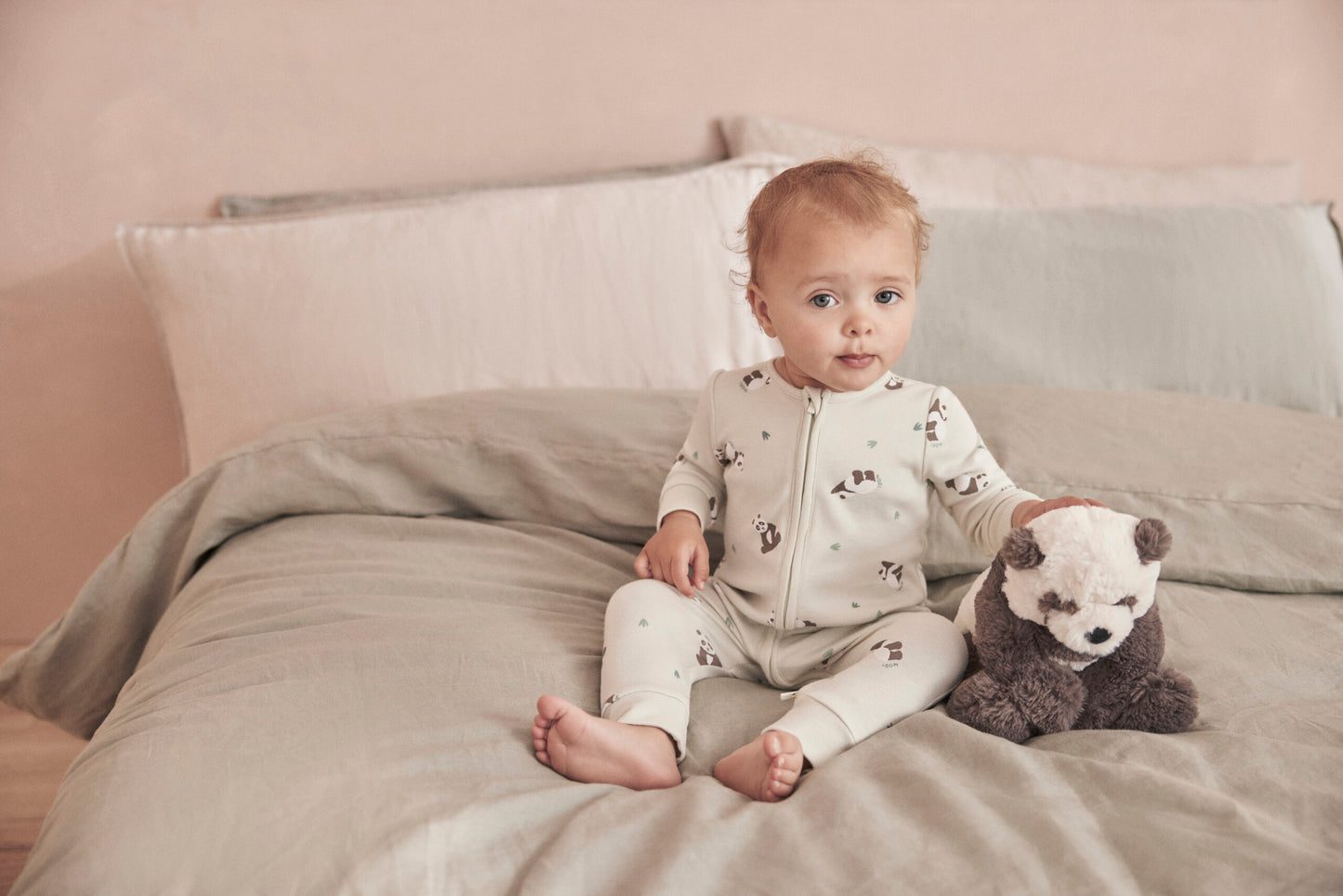 MORI Clever Zip Sleepsuit Panda Print