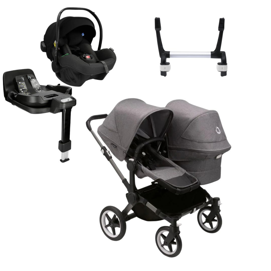 Bugaboo Donkey 5 Duo Pushchair with Avionaut Pixel Pro 2.0C & IQ Orbit Isofix Base