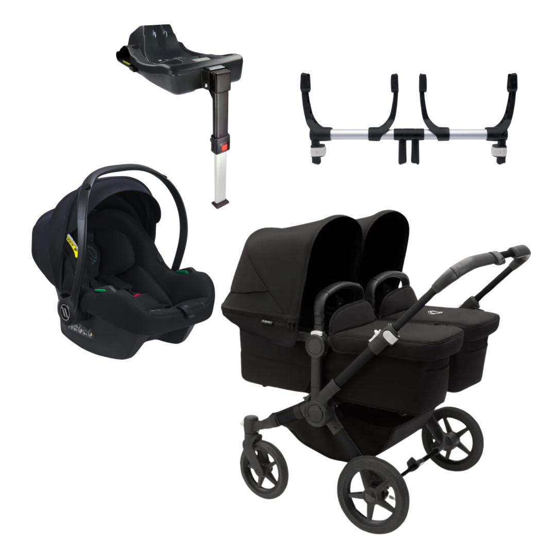 Bugaboo Donkey 5 Twin Pushchair with 2 Avionaut Cosmo Smart & 2 Dock2 Isofix Base