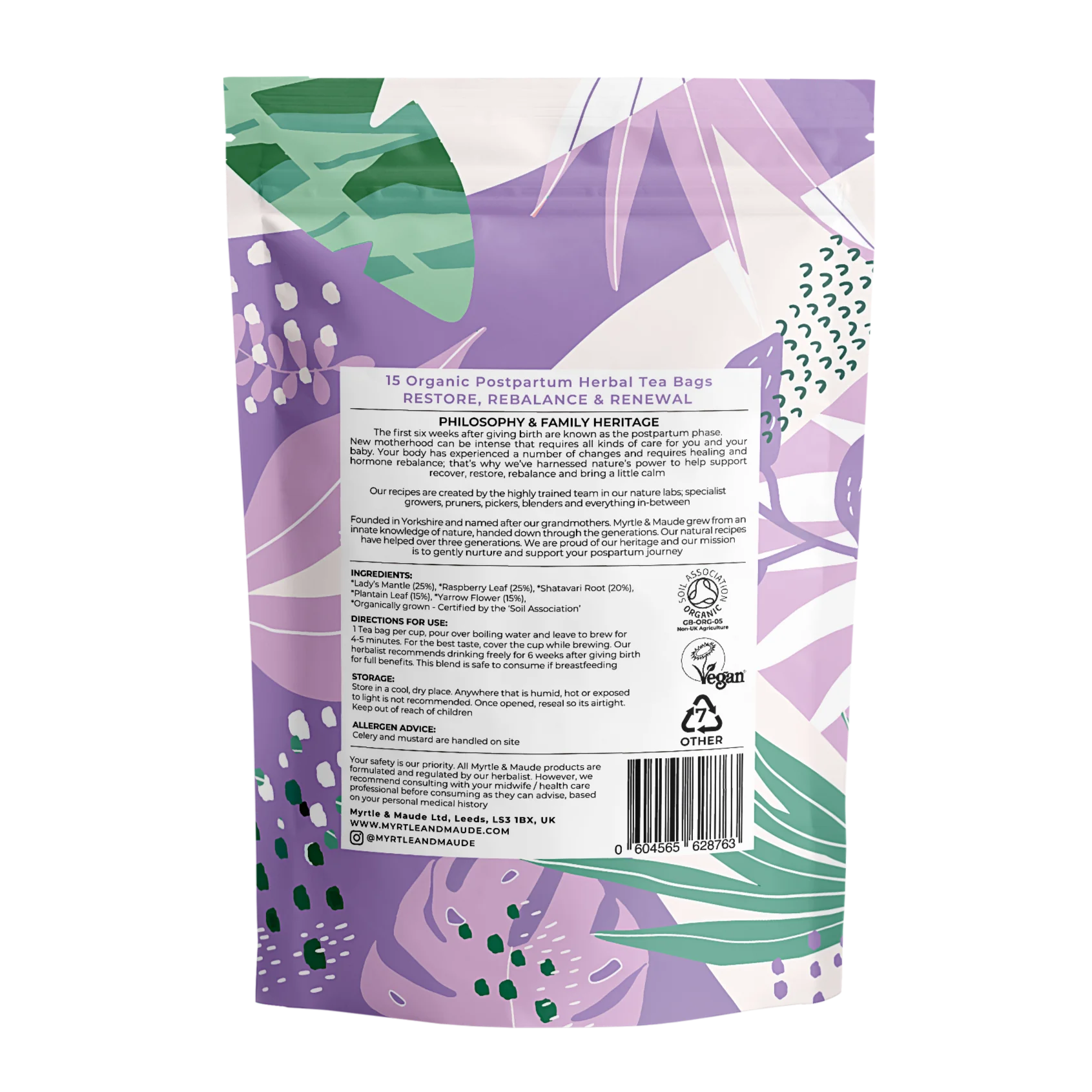 Myrtle & Maude Organic Postpartum Recovery Tea image 1