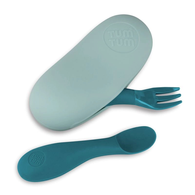 Tum Tum Baby Cutlery Set with Travel Case Blue