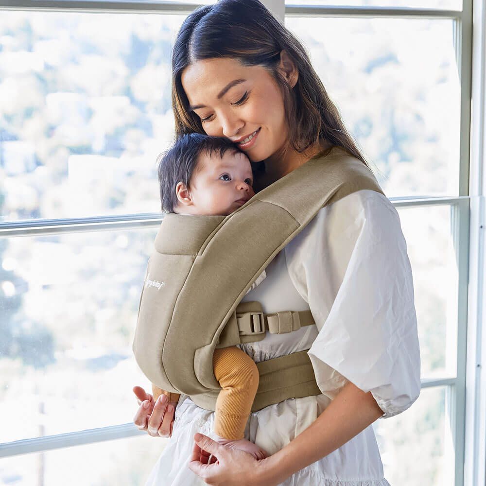 ergobaby Embrace Newborn Carrier Soft Knit Soft Olive image 1