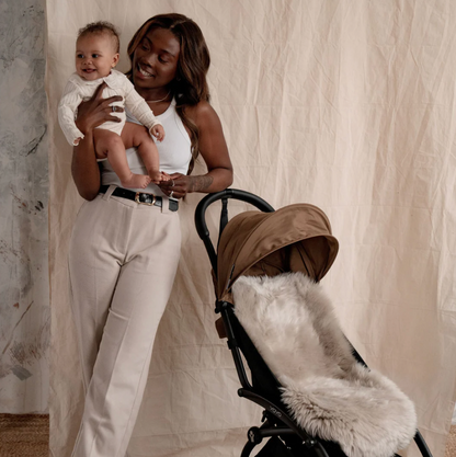 Sheepskin Pram Style Liner | Latte Long Hair image 2