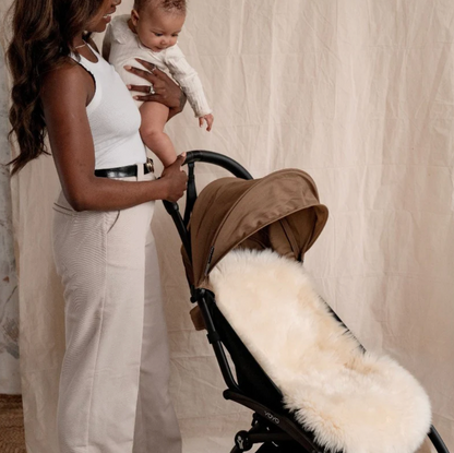 Baa Baby Sheepskin Pram Style Liner | Milk Long Hair image 3