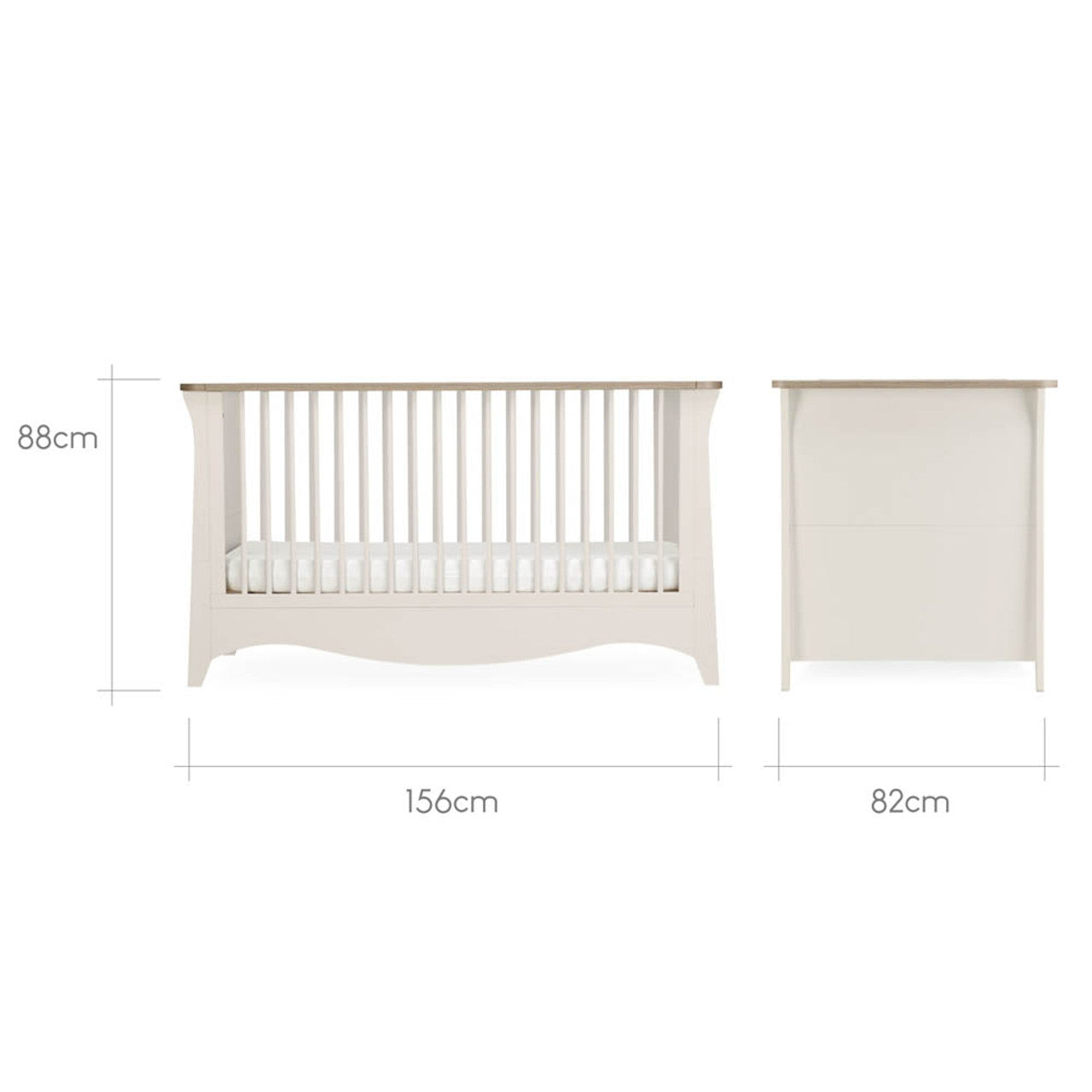 CuddleCo Clara 3 Piece Nursery Furniture Set - Cashmere & Ash