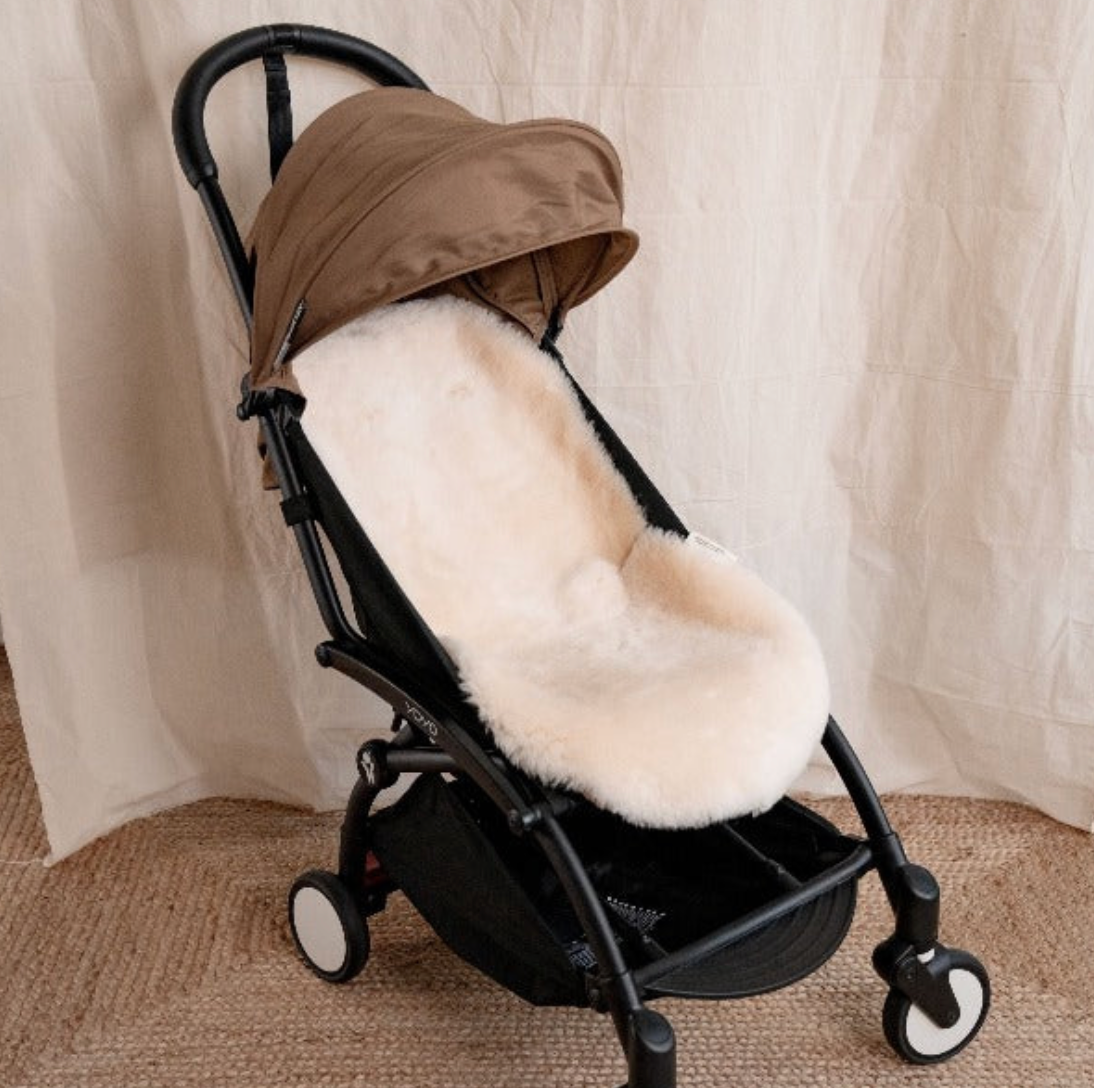 Baa Baby Sheepskin Pram Style Liner | Milk Shorn Hair image 1