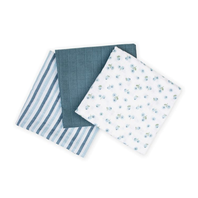 Lulujo Cotton Muslin Receiving Blankets - 3 Pack image 4