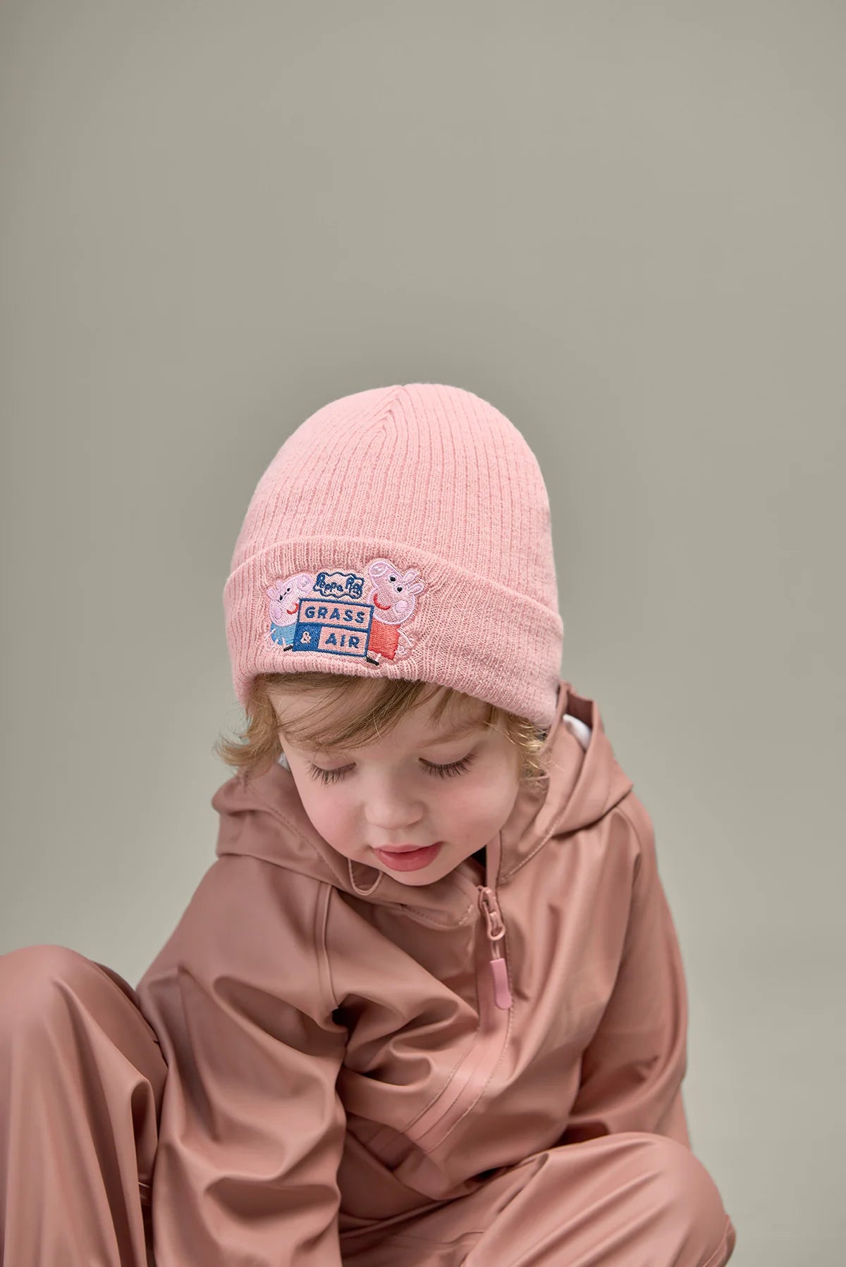 Grass & Air x Peppa Pig Beanie Hat Pink image 3