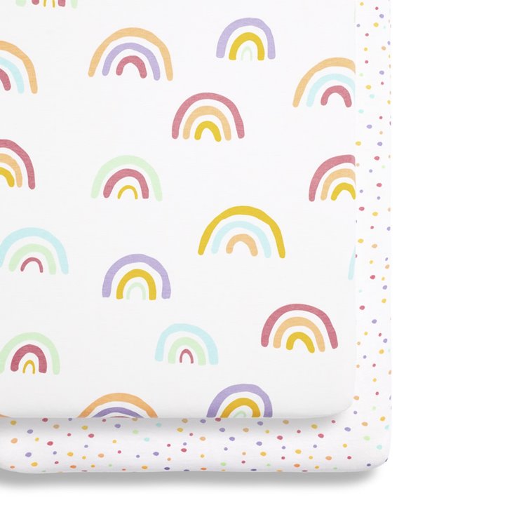 Snüz SnuzPod4 2 Pack Fitted Crib Sheets - Colour Rainbow image 0