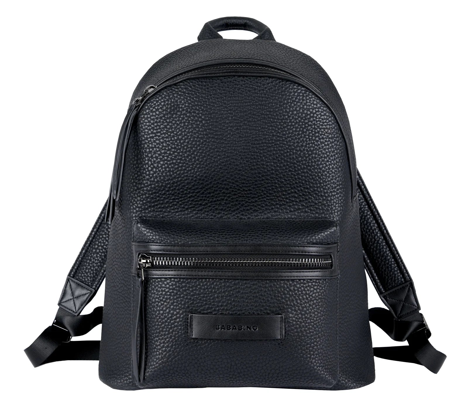 Bababing Luca Vegan Leather Changing Backpack - Black image 0