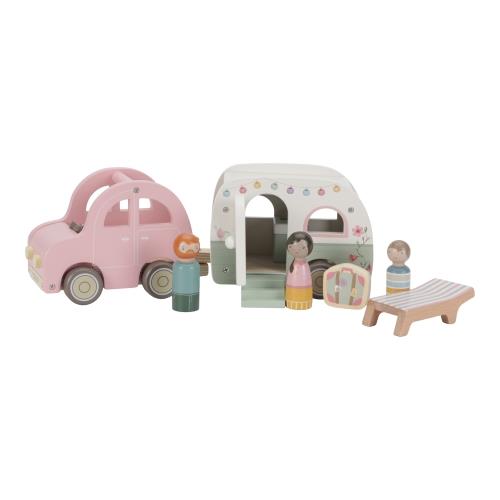 Little Dutch Toy Car with Caravan Playlet image 0