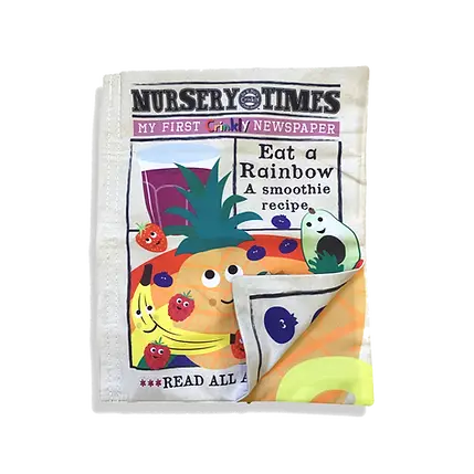 Nursery Times Crinkly Newspaper - Rainbow Smoothie image 0